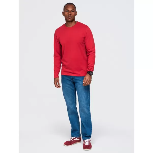  Pánske tričko OMBRE OM-LSBL-0142 RED 