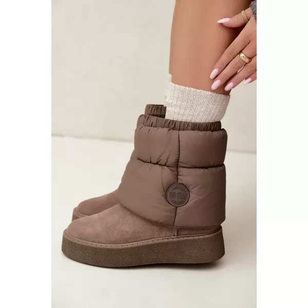  Dámske snehule BIG STAR SHOES UU274732 DARK BEIGE 