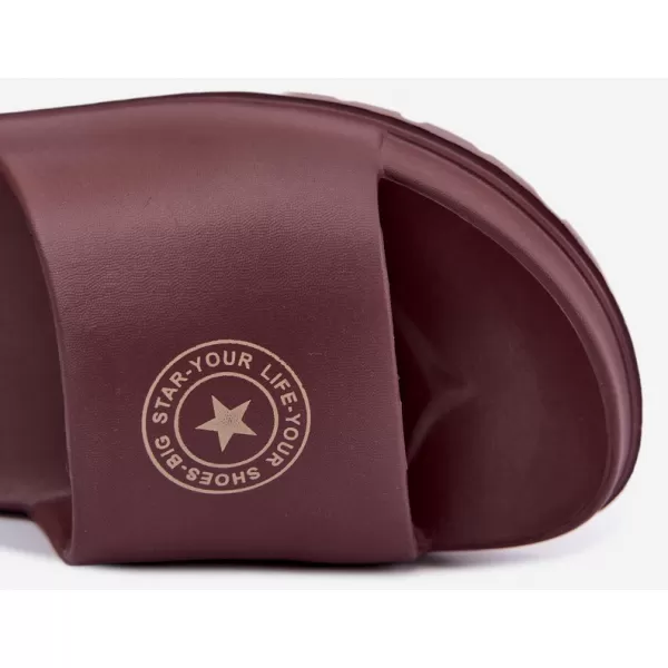  Dámske šľapky BIG STAR SHOES UU274075 VÍNOVÁ 