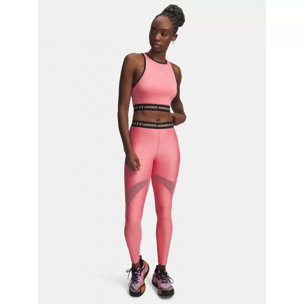  Dámske legíny UNDER ARMOUR HEATGEAR MESH LEGGING 6010009-600 RUŽOVÁ 