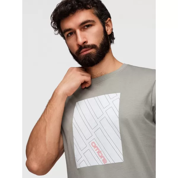  Pánske tričko OMBRE OM-TSPT-0259 GREY 