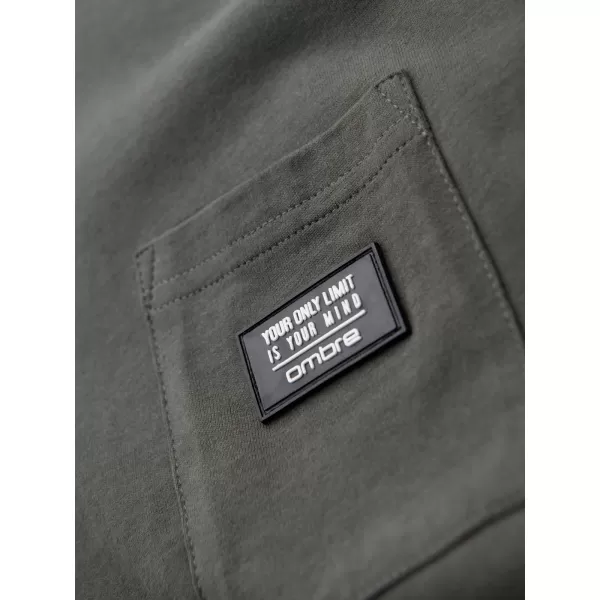 Pánske tričko OMBRE OM-TSCT-0305 GRAPHITE 