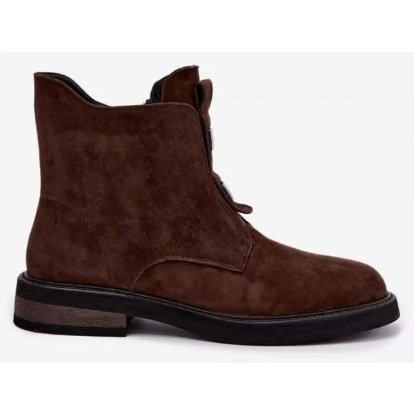  Dámske členkové topánky D&A CR62-3335 BROWN 