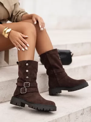 Dámske topánky DSTREET ZY1478 BROWN HNEDÁ