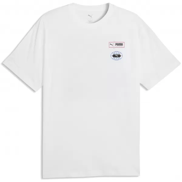  Pánske tričko PUMA GRAPHICS RELAXED STACKED TEE 69436802 PUMA WHITE 
