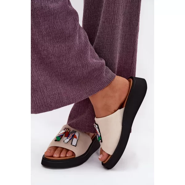  Dámske šľapky VINCEZA 66942 BEIGE 