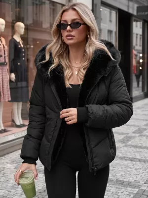 Dámska bunda DSTREET TY5982 ČIERNA