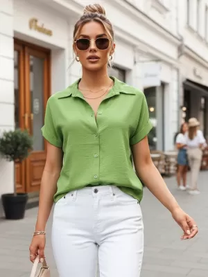 Dámska košeľa DSTREET DY0290 ZELENÁ