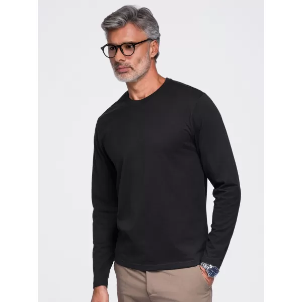 Pánske tričko OMBRE OM-LSBL-0142 BLACK 