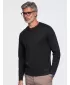 Pánske tričko OMBRE OM-LSBL-0142 BLACK