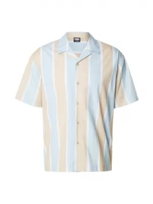 Pánska košeľa URBAN CLASSICS TB8429-22411 WET SAND/FREEZE BLUE