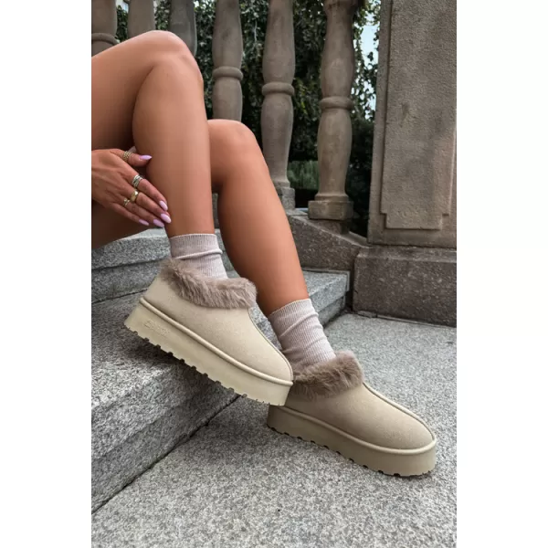  Dámske snehule BIG STAR SHOES UU274204 BEIGE 