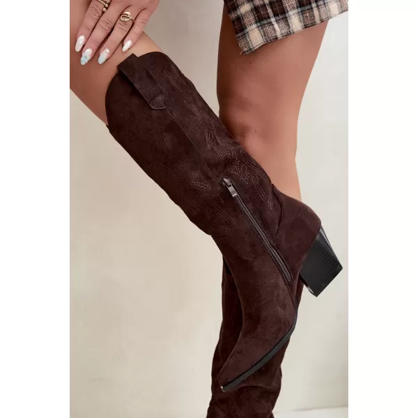  Dámske čižmy BOTO 7627A BROWN 
