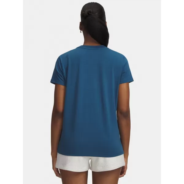  Dámske tričko UNDER ARMOUR RIVAL CORE SS 1383648-498 MODRÁ 