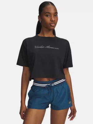 Dámske tričko UNDER ARMOUR W WM CROP SS 6010588-001 ČIERNA