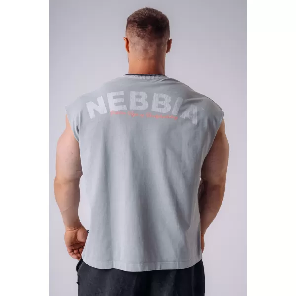  Pánske tielka NEBBIA OLYMPIA MUSCLE COVER 947 LIGHT GREY 