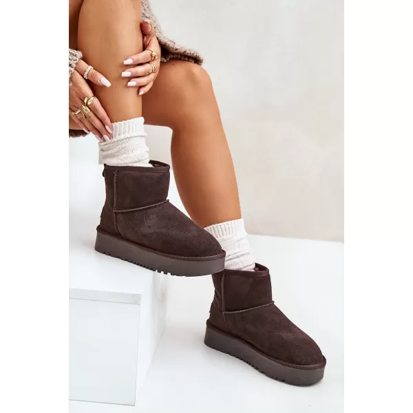  Dámske snehule BOTO NN605 BROWN 