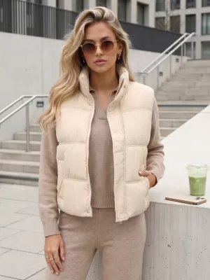 Dámska vesta DSTREET TY5726 BÉŽOVÁ