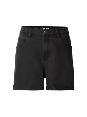 Dámske kraťasy URBAN CLASSICS TB8371 BLACK WASHED