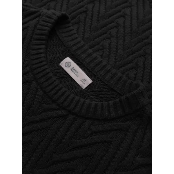  Pánsky sveter OMBRE OM-SWSW-0190 BLACK 