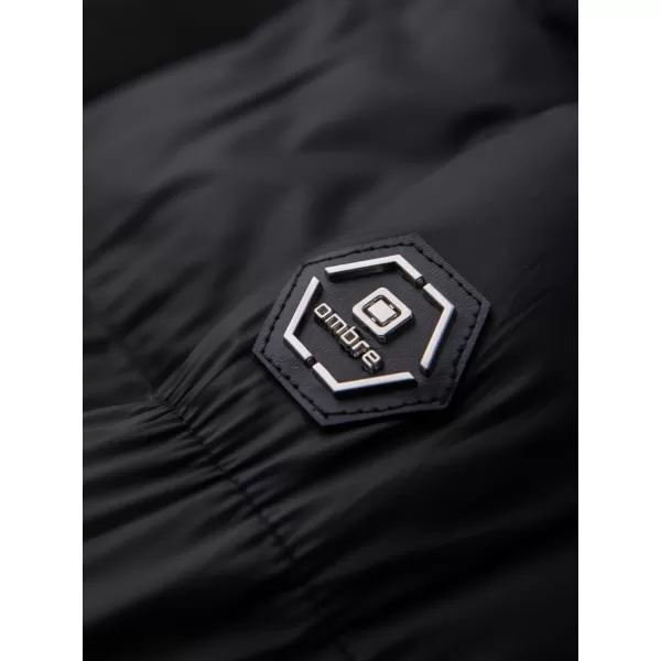  Pánska zimná bunda OMBRE OM-JALJ-0263 BLACK 
