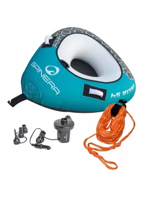 Nafukovacie ťahadlo SPINERA TRIANGLE TUBE - SET S PUMPOU A LANEM TURQUOISE-BLACK