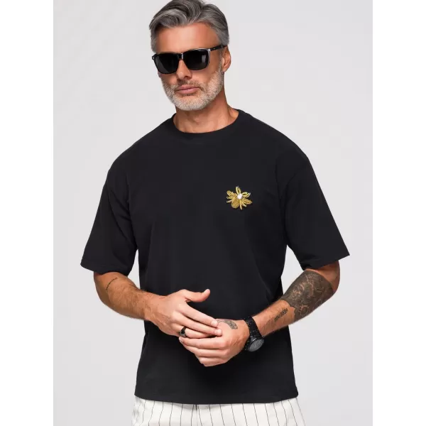  Pánske tričko OMBRE OM-TSCT-0275 BLACK 