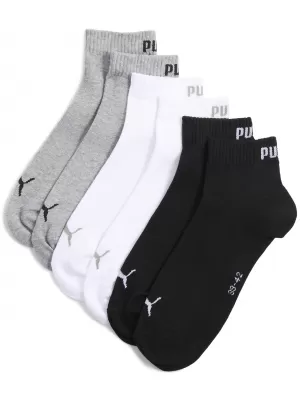 Ponožky PUMA UNISEX QUARTER PLAIN 3P 93858917 GREY/WHITE/BLACK