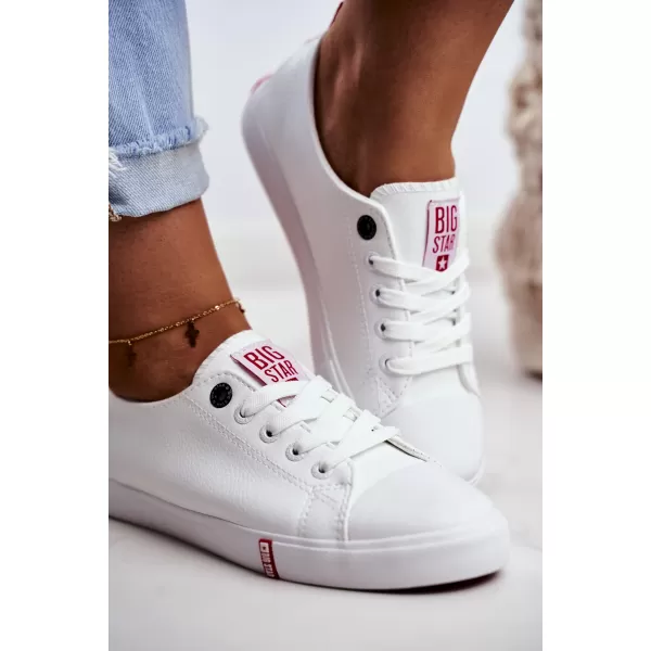  Dámske tenisky BIG STAR SHOES GG274005 WHITE/RED 