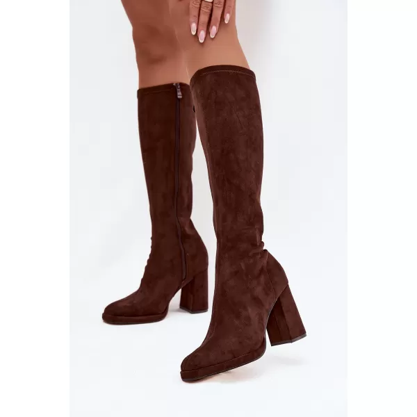  Dámske čižmy BOTO NN634 BROWN 