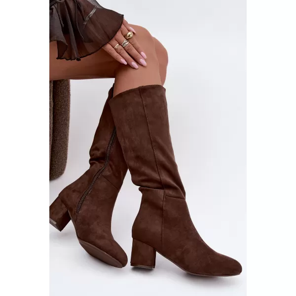  Dámske čižmy S.BARSKI HY62-8131 BROWN 