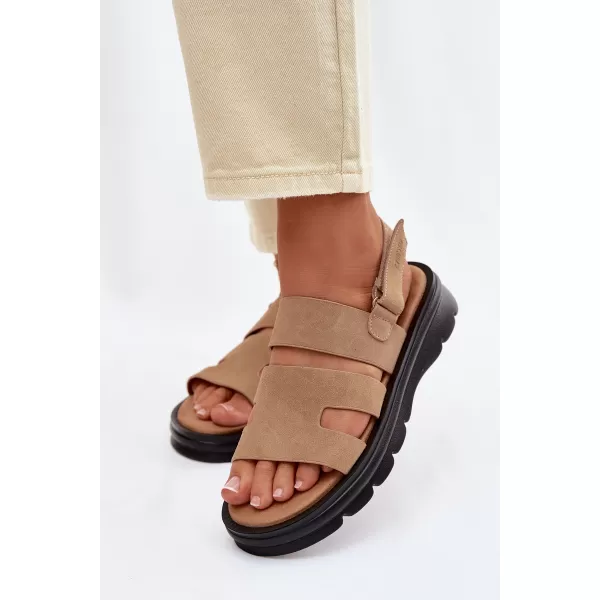  Dámske sandále BIG STAR SHOES TT274482 BEIGE 