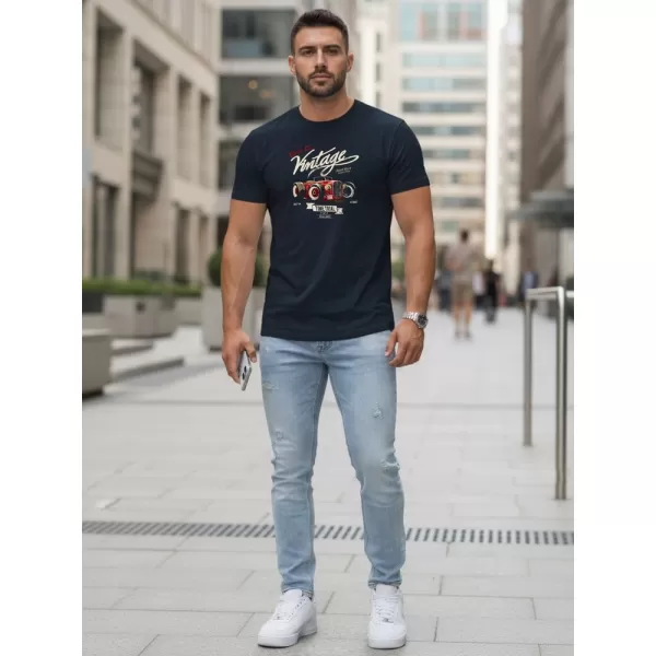  Pánske tričko DSTREET NX5094R-NY TMAVO MODRÁ 