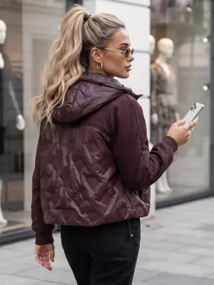 Dámska bunda DSTREET TY6094 BORDOVÁ