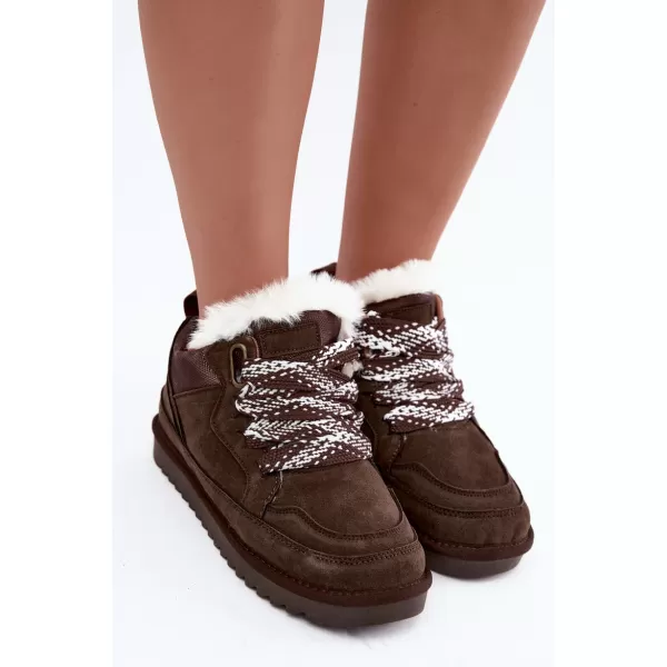  Dámske snehule VINCEZA 97974 CHOCOLATE 