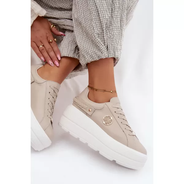  Dámske tenisky D&A LR61-7095 BEIGE 
