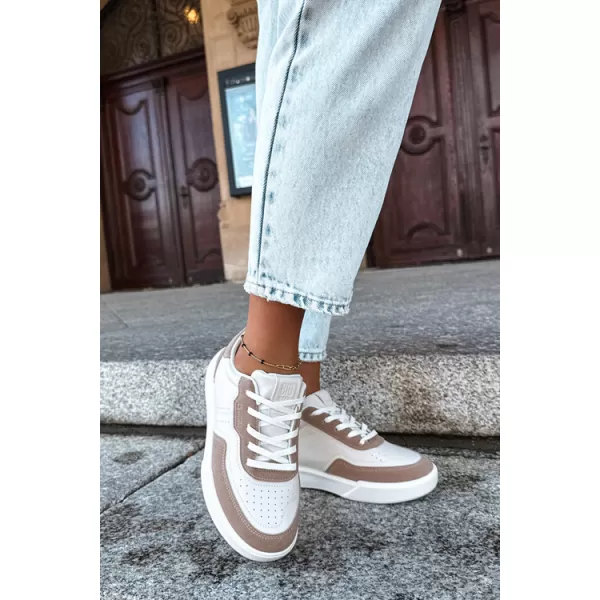  Dámske tenisky BIG STAR SHOES UU274275 WHITE/BEIGE 