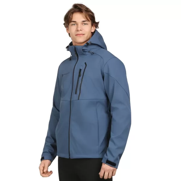 Pánska softshellová bunda ALPINE PRO HOOR 2 DK.METAL BLUE 
