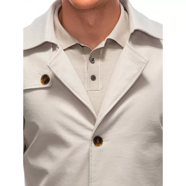  Pánsky kabát EDOTI C570 LIGHT BEIGE 