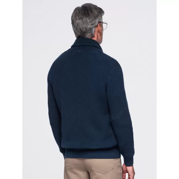  Pánsky kardigan OMBRE OM-SWCD-0200 NAVY BLUE 