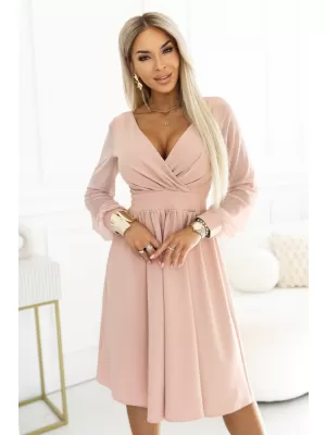 Dámske šaty NUMOCO 657-2 BÉŽOVÁ