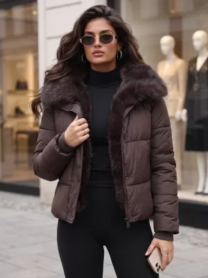 Dámska bunda DSTREET 1 TY6100 FIALOVÁ