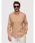 Pánska košeľa OMBRE N-OM-SHCS-0134 LIGHT BROWN