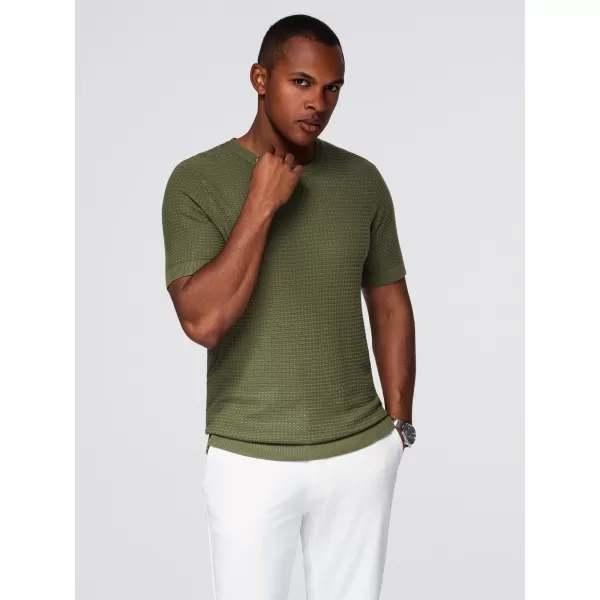  Pánske tričko OMBRE OM-TSCT-0303 OLIVE 