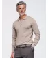 Pánske tričko s golierom OMBRE OM-POLS-0151 BEIGE