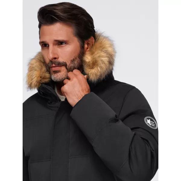  Pánska parka OMBRE OM-JALJ-0310 BLACK 