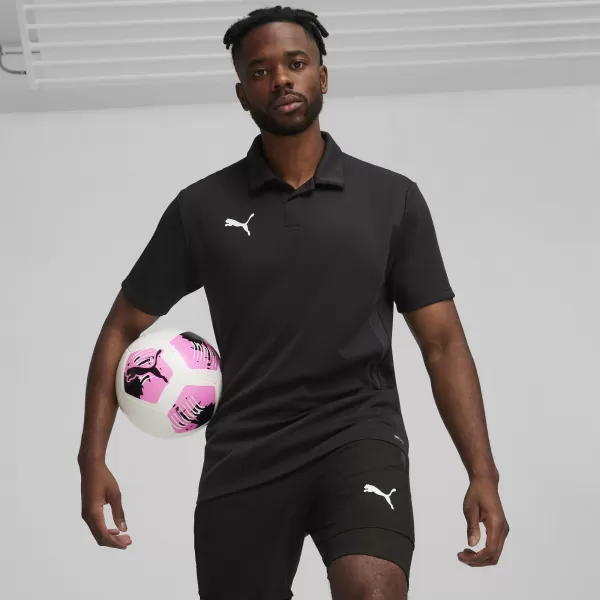  Pánske tričko s golierom PUMA TEAMGOAL POLO 658771-03 PUMA BLACK/WHITE/DARK GRAY 