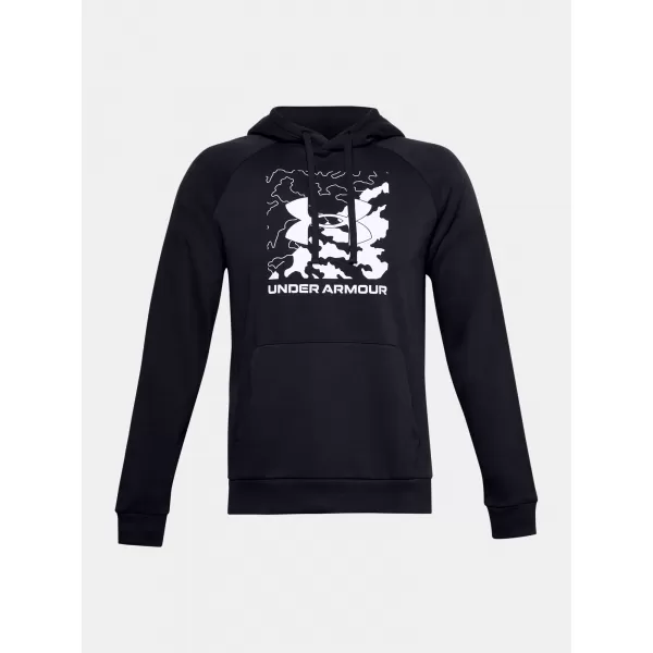  Pánska mikina UNDER ARMOUR RIVAL FLEECE BOX LOGO HD 1357095-001 ČIERNA 