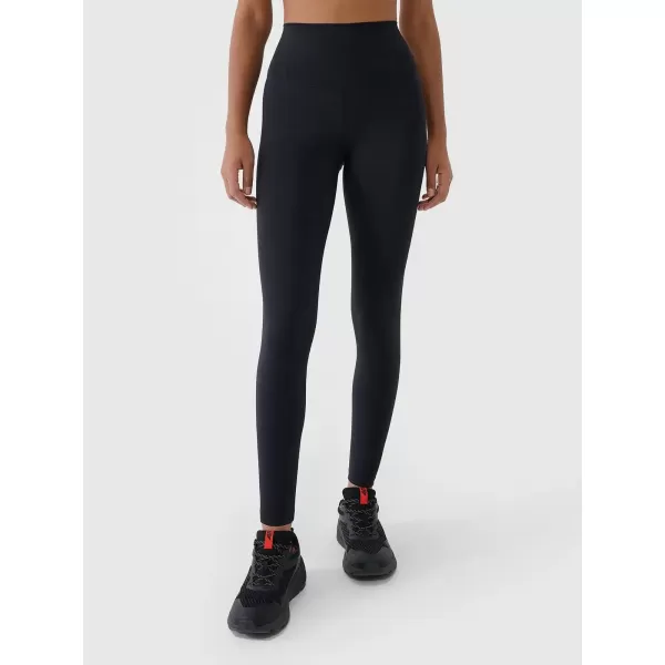  Dámske legíny 4F WAW25TTIGF242 DEEP BLACK 