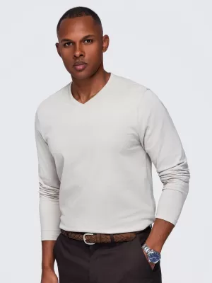 Pánske tričko OMBRE OM-LSBL-0143 LIGHT BEIGE